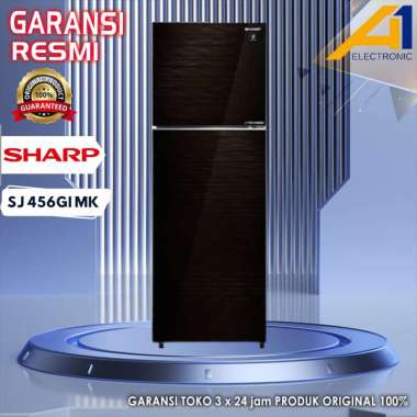 SHARP Kulkas SJ456GI MK / SJ 456GI MK 2 Pintu Inverter 352 L - Hitam