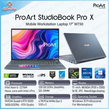 Jual Asus Proart Studiobook Pro X W730 Xeon E-2276m 64gb 4tb Rtx