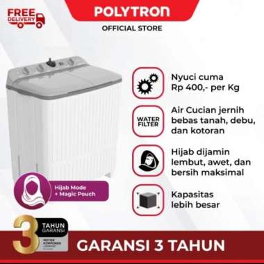 mesin cuci polytron 2 tabung tipe 7363 garansi resmi harga 1.500.000