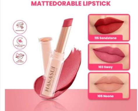 HANASUI - Mattedorable Lipstick 107 Pop