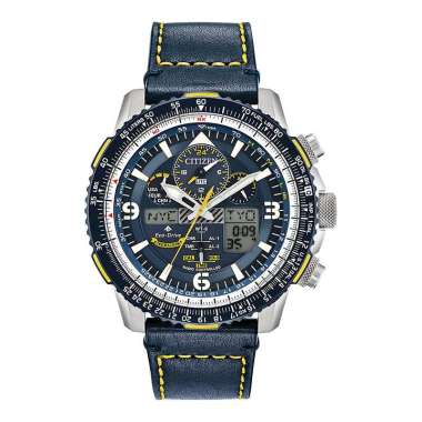 Jam Tangan Pria Citizen Promaster JY8078-01L Skyhawk A-T Blue Angels Blue Dial Blue Leather Strap Sp