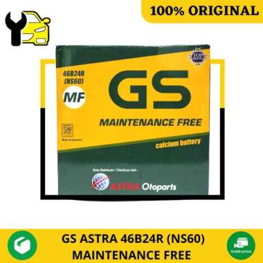 Aki Mobil GS ASTRA MF NS60 46B24R Accu Aki Kering 45Ah 12V