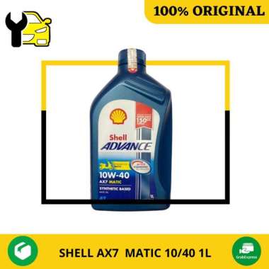 OLI MOTOR MURAH SHELL AX7 MATIC 10W-40 1 LITER 100% ORIGINAL