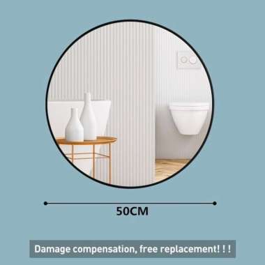 RM Cermin Bulat Cermin Gantung Dinding 60CM B Hitam/50cm