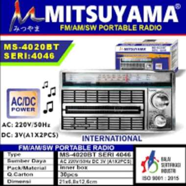 Radio Speaker Portable AC/DC MS-4020BT Mitsuyama FM TV AM SW Radio
