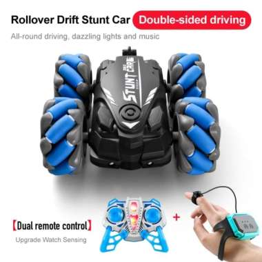 MAINAN ANAK REMOTE CONTROL STUNT DRIFT CAR GESTURE, REMOTE GERAKAN RC Biru