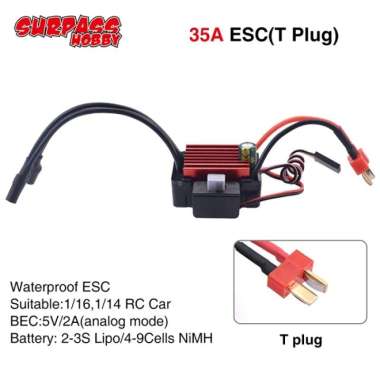 SURPASS HOBBY ESC BRUSHLESS 35A 45A 60A RC CAR BRUSHLESS WLTOYS HSP ESC 35A