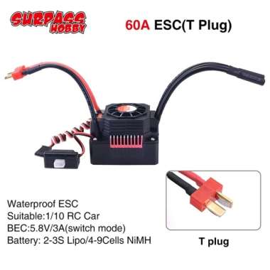 SURPASS HOBBY ESC BRUSHLESS 35A 45A 60A RC CAR BRUSHLESS WLTOYS HSP ESC 60A