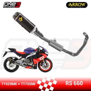 Knalpot Arrow Indy Race Carbon Fibre Silencer Fullset Aprilia RS 660 ‘20 - Fullset