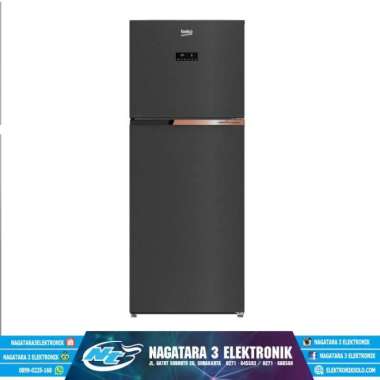 LEMARI ES 2 PINTU HARVEST FRESH BEKO RDNT-401E50VK (DARK INOX)