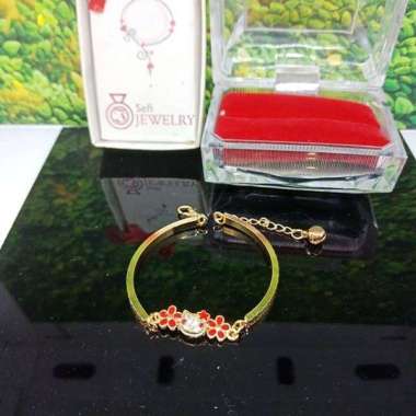 Gelang Semi Bangle Hello Kitty Lapis Emas /Gelang Emas /Gelang Anak /Gelang Murah /Gelang Import