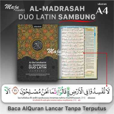belajar baca quran langsung bisa alquran latin besar al-madrasah duo latin sambung ukuran A4 lancar 