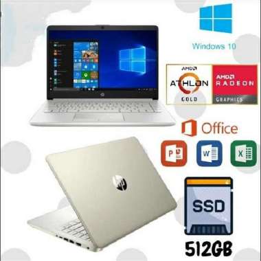 HP 14s-dk1509AU GOLD ATHLON 3150/4GB/512SSD/14"/CAM/OHS/WIN10