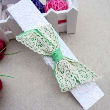 Bandana Anak Bayi - Hijau Renda / Green Lace Baby Headband