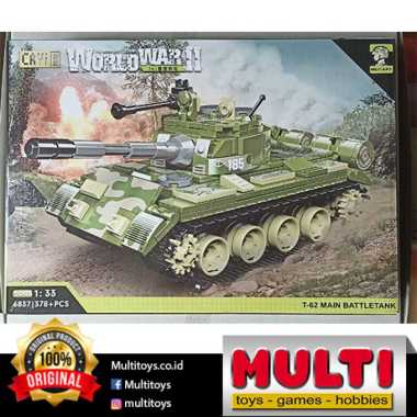 CAYI 6837 TANK WORLD WAR II 1:33 378PCS T-62 MAIN BATTLE TANK
