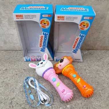 MAINAN ANIMAL MICROPHONE ANAK NYANYI EDUKATIF