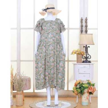 Ayuri Daster Rayon ayana dress all size muat S-XXL ld 130cm Darksea Flower