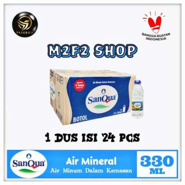Air Mineral Sanqua Mini Botol Pet - 330 ml (Kemasan Karton)
