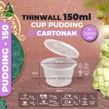 Thinwall 150 ml BULAT CUP (CARTONAN) - Gelas Merpati Wadah Puding Jely