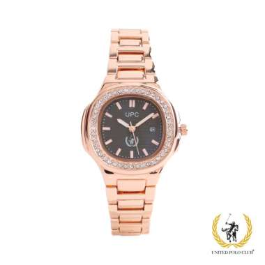 UNITED POLO CLUB Jam Tangan Wanita Stainless Original L-102 Unisex Rosegold - Black