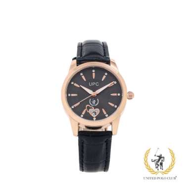 UNITED POLO CLUB Jam Tangan Wanita Kulit Original L-105L Unisex Rosegold - Black