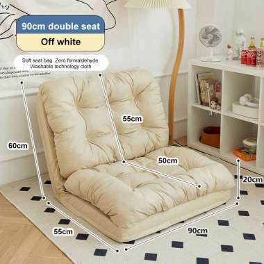 JP Sofa Lantai Kursi Lantai Tatami Kursi Lipat putih pucat-90cm