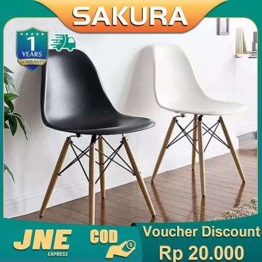 sakuri kursi teras minimalis asthetic Santai estetikk modern put belajar kerja Eames ruang tamu maka