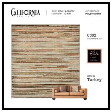 Karpet Abstrak Minimalis Vintage Turki California 164x150