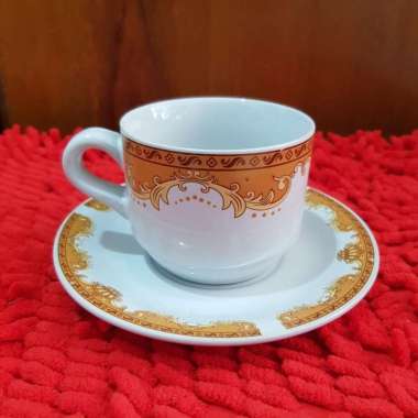 Cangkir tatak set keramik/Cangkir teh/Cangkir kopi motif mahkota +Bubble