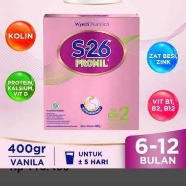 Promo Harga S26 Promil Gold 2 Susu Formula Bayi 6-12 Bulan 400 gr - Blibli