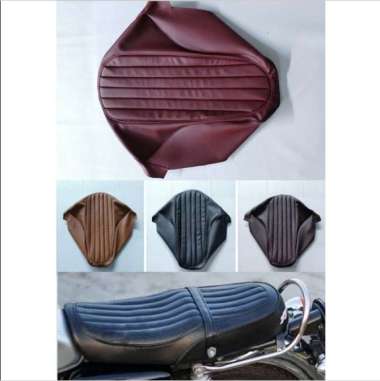 Kulit jok w175 model britis Garis depan Belakang Bahan Oskar Premium / BUNGKUS jok Motor kawasaki w 