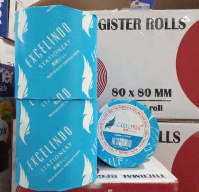 EXCELINDO Kertas thermal printer kasir 80 x 80 printer thermal 80X80 EDC Struk Kasir Paper Roll