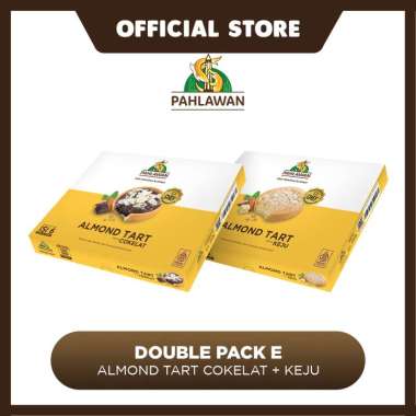Double Pack E (Almond Tart Pahlawan - Cokelat + Keju)