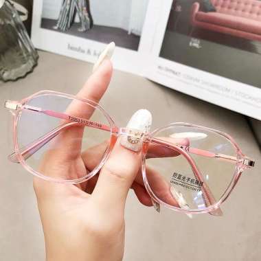 Kacamata Besi / Kacamata Korea Wanita / Kacamata Anti UV / Kacamata Anti Radiasi Metal Gaya Retro Pi
