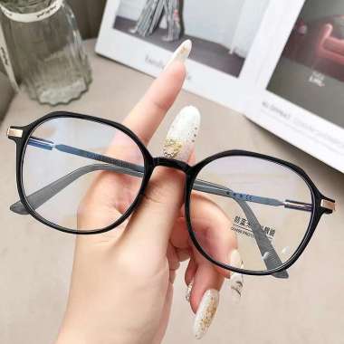 Kacamata Besi / Kacamata Korea Wanita / Kacamata Anti UV / Kacamata Anti Radiasi Metal Gaya Retro Hi