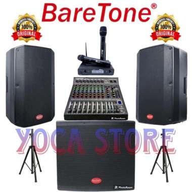 Karaoke Set Outdoor Baretone 15 Inch + Subwoofer 18 Inch 2 Mic Wireles
