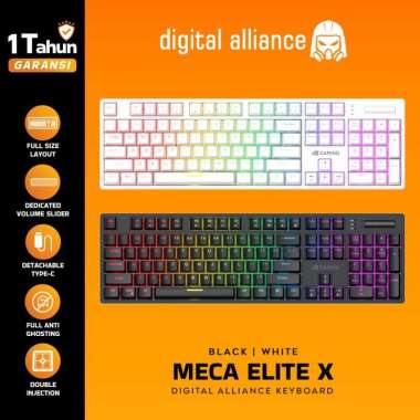 Digital Alliance Keyboard Gaming Meca Elite X Mechanical RGB Full Size red hitam