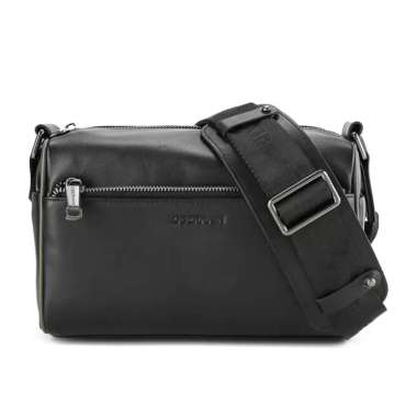 OBERMAIN TAS SELEMPANG PRIA ORIGINAL SLING BAG KULIT ASLI ORI BRANDED HITAM OM01
