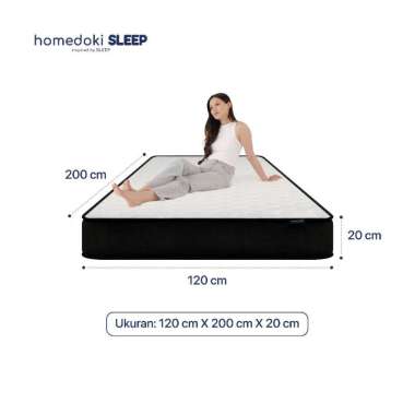 Homedoki Lite / Kasur Spring Bed / Matras Kasur / Tebal 20cm / Spring Bed 180x200 Upgrade*120×200