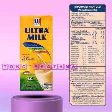 Ultra Milk Susu UHT 200ml [1 Dus/ 24 Pcs] Karamel