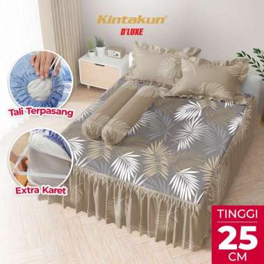 Kintakun D'LUXE Sprei Set Rumbai Tinggi 25cm NAYLA 160x200 / 180x200 Seprai Queen King Aesthetic B2 