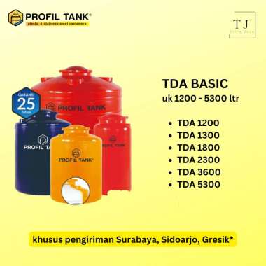Tandon Air PROFIL TANK TDA 1200L 1300L 1800 2300L 3600L 5300L Toren Air Tangki Air TDA 5300L Kuning