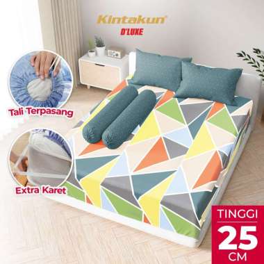 Kintakun DLUXE Sprei Set Fitted Tinggi 25cm VARELIA 160x200 / 180x200 / 200x200 Seprai Queen King Ae