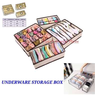 Underware Storage Box Tempat CD Bra Pakaian Dalam Organizer PGM SK23 6 sekat
