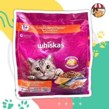 Whiskas Adult Tuna Salmon 480gr - Makanan Kucing Kering