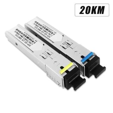Netline SFP-GE-LX-SM-SC-3 Modular SFP 1.25G Fiber Optical Transceiver SC 20KM 1 Pair Sepasang