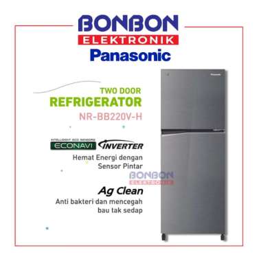 Panasonic Kulkas 2 Pintu 211 L NR BB200V H / Kulkas 2 Pintu Inverter NRBB200VH