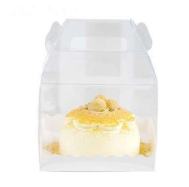 Box Plastik Kue Box Kotak Kue Box Transparant Cafe Gift Box Box Mika 15x15x12cm