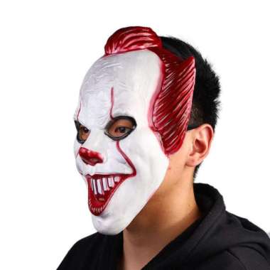 Topeng Badut Seram Topeng Hantu Topeng Setan Halloween Mask 1219-309
