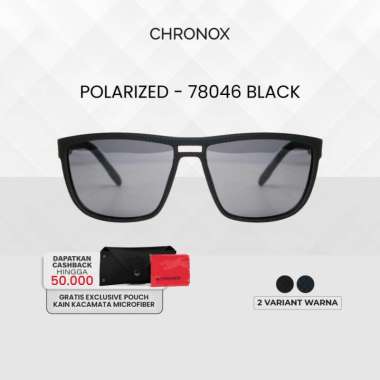 Kacamata Anti Silau TR90 Pria Wanita Original Chronox Polarized Glasses 78046 Hitam Merah